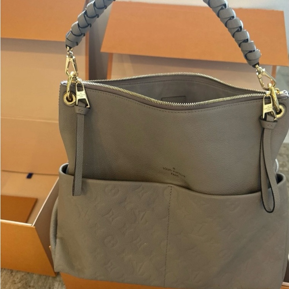 Great Condition! Louis Vuitton Maida Handbag Monogram Empreinte Leather